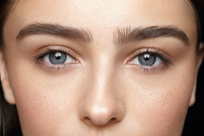 close-up of young woman's youthful-looking eyes